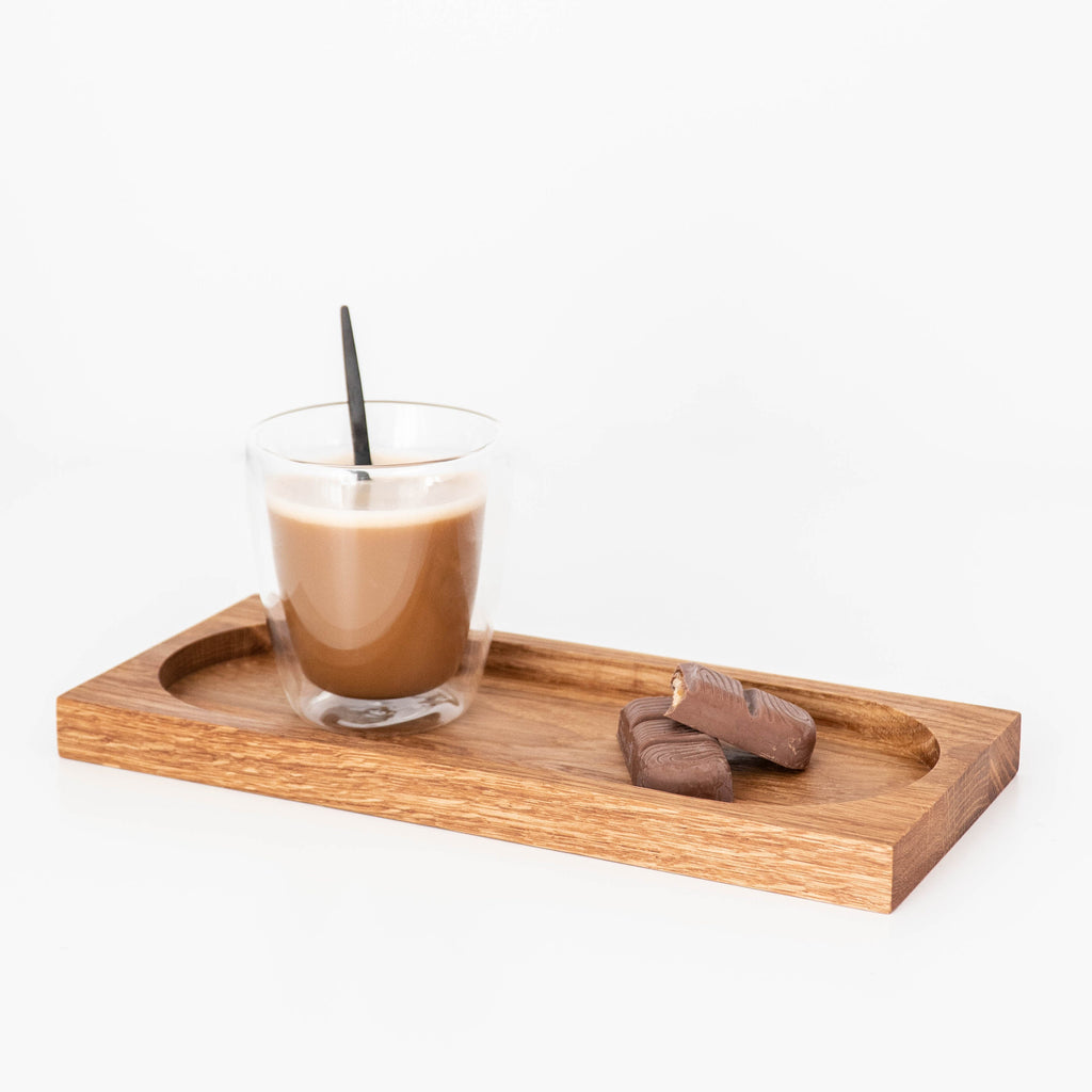 Handmade Oval Oak Tray: Decorative Plate, Desk Organizer
