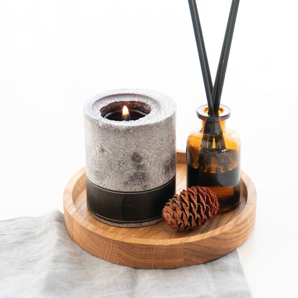 Oak Round Tray – Minimalist Wooden Tray for Coffee, Jewelry & Decor