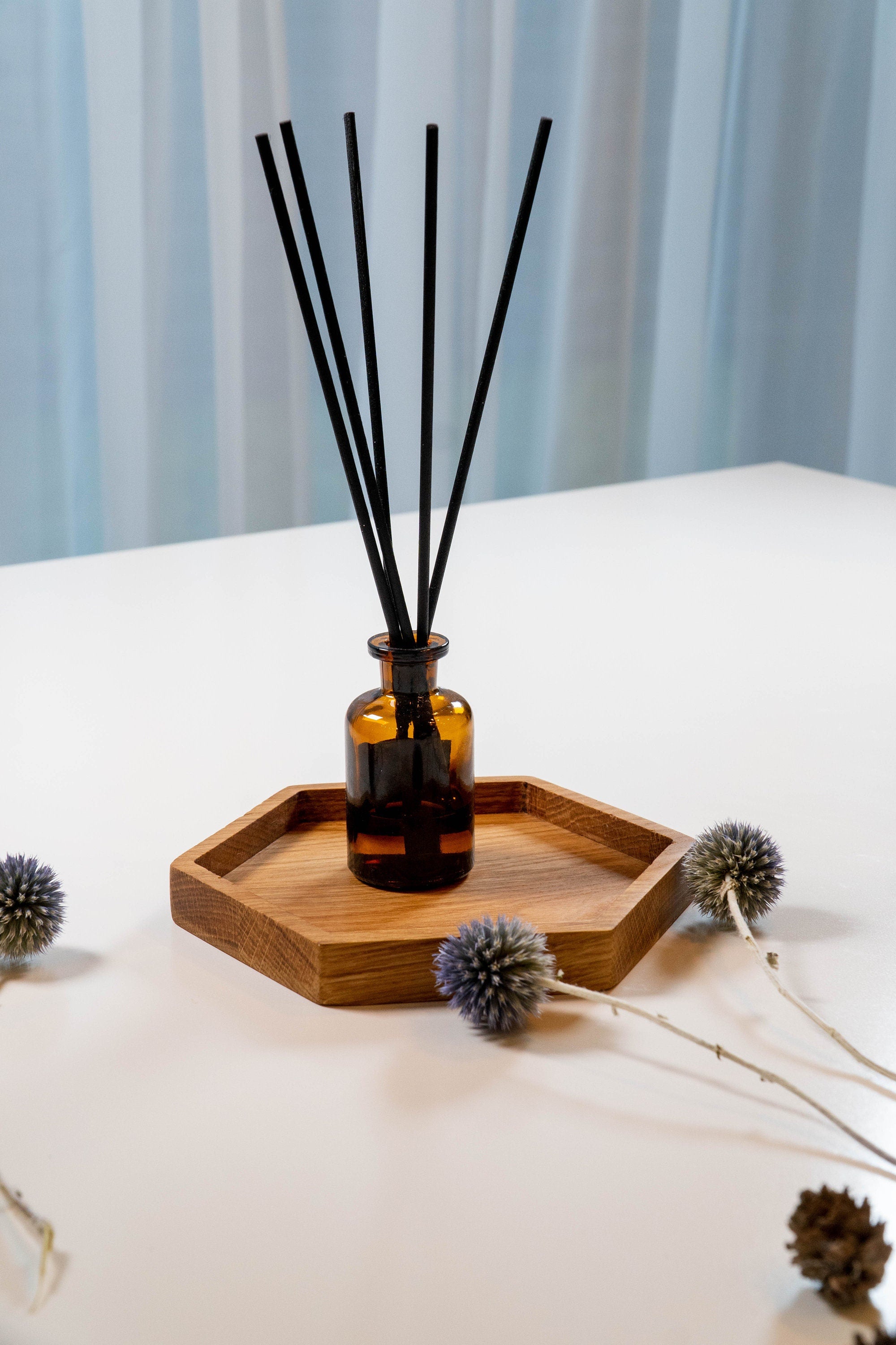 Handmade Oak Hexagon Tray: Honeycomb Plate, Ring/Key Dish