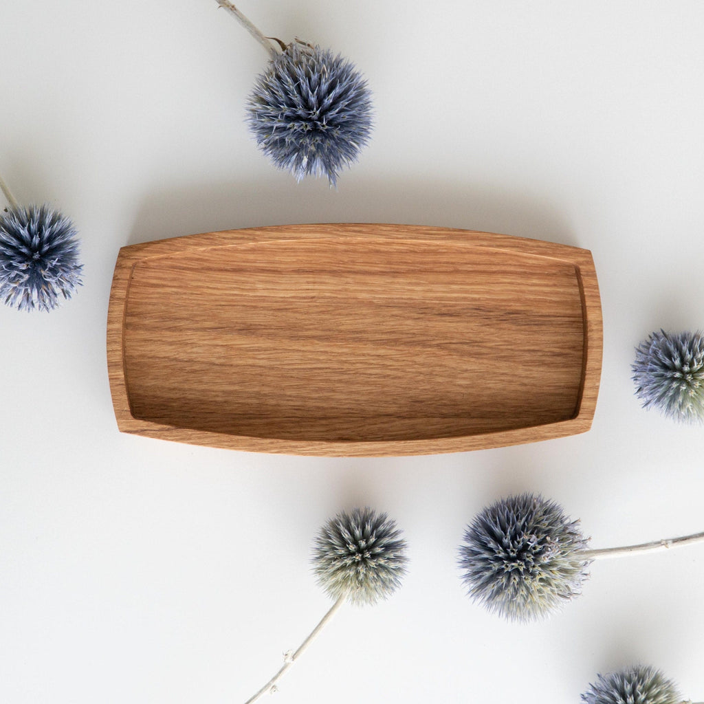 Oak Tray – Minimalist Wooden Organizer for Desk, Keys & Jewelry
