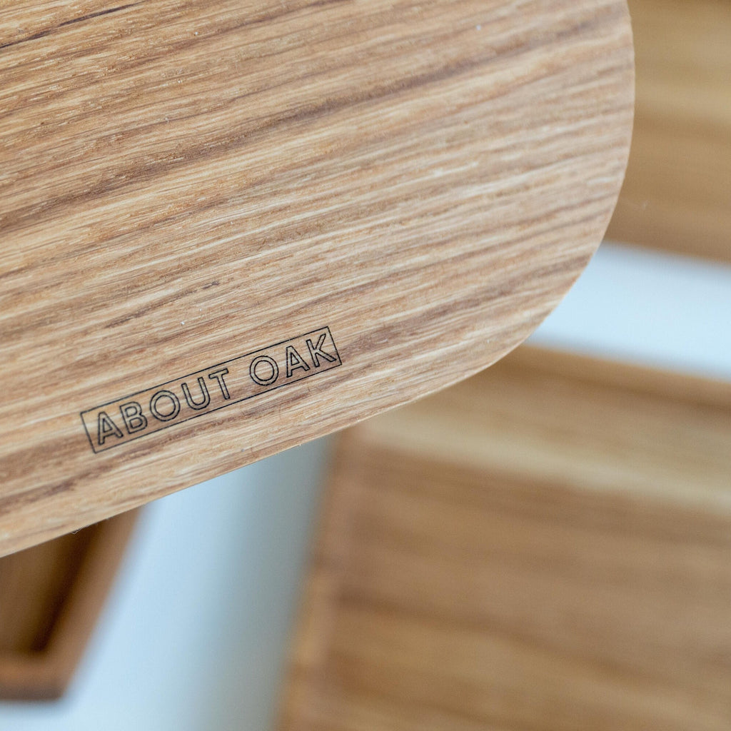 Oval Oak Tray – Wooden Serving Tray for Coffee, Drinks & Decor