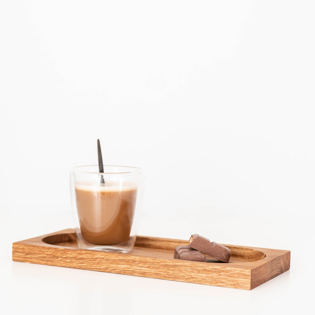 Handmade Oval Oak Tray: Decorative Plate, Desk Organizer