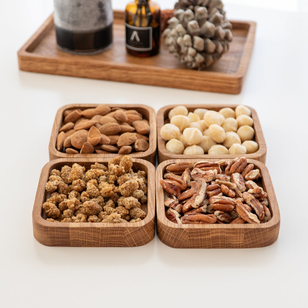 Small Oak Tray – Minimalist Wooden Tray for Jewelry, Keys & Coffee
