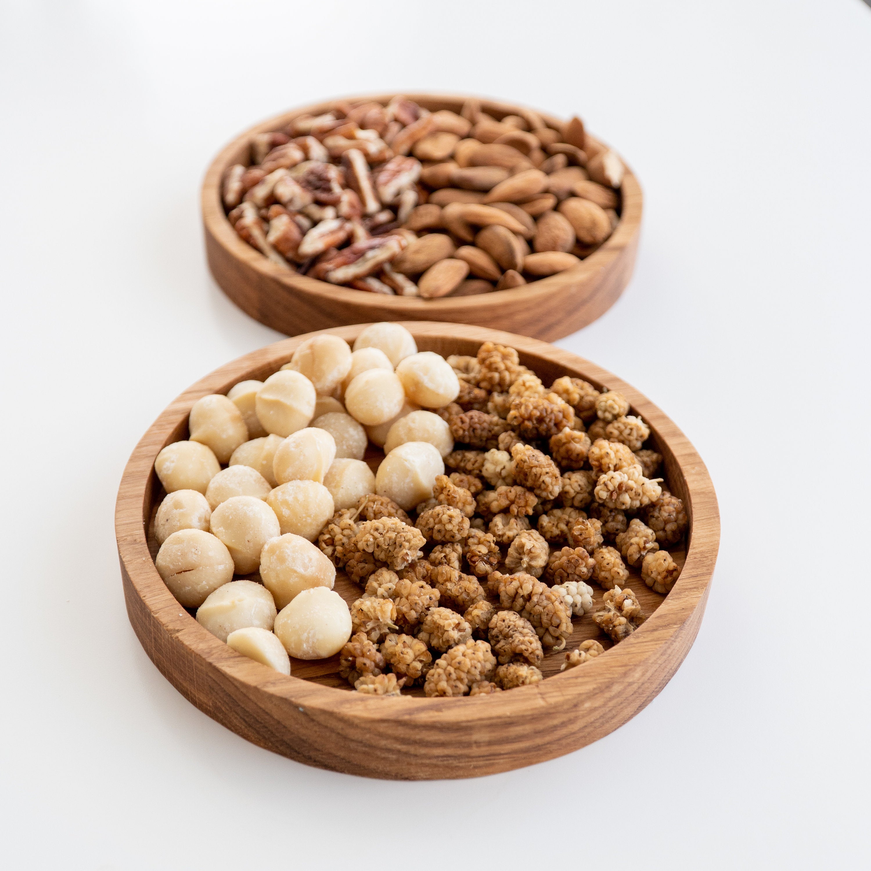Oak Round Tray – Minimalist Wooden Tray for Coffee, Jewelry & Decor
