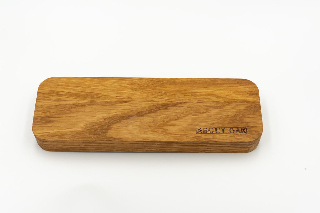 Oak Wood Desk Tray: Modern Office Organizer (6.5 x 20 cm)
